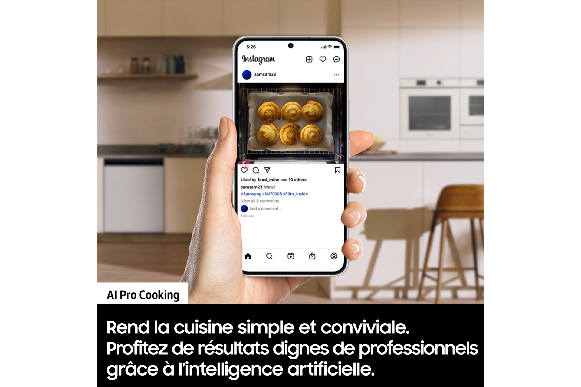 Four Bespoke AI™ Série 7 Dual Cook Steam™ - NV7B7997AAK Verre Noir