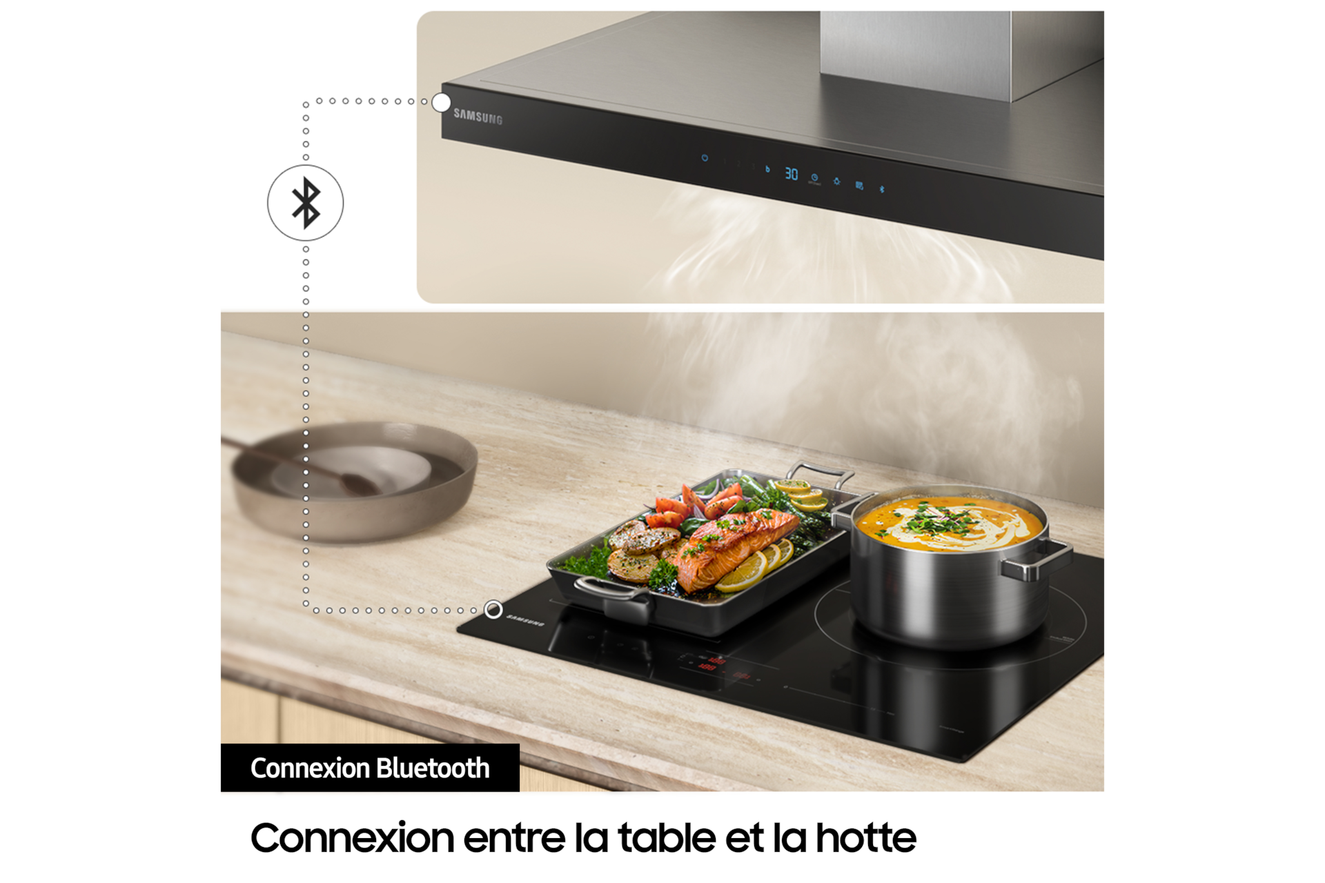 Table à induction Flex Zone Plus - NZ64B6056GK Noir