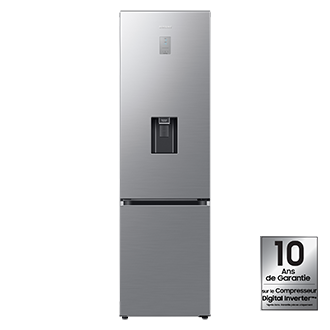 Bespoke AI Réfrigérateur Combiné Space Max 386L Front Silver 