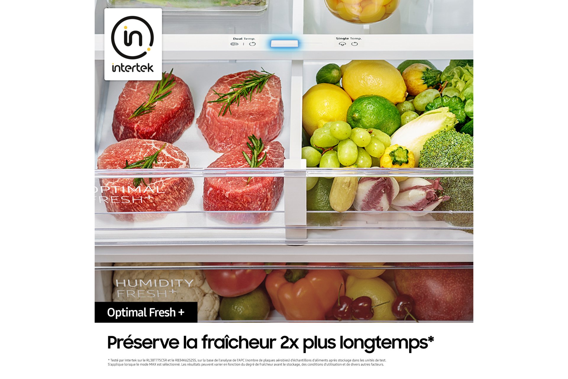 Réfrigérateur Combiné Samsung Bespoke AI - Platinum Inox-  Connecté - 390L - Classe D -RB38C7B5DS9 Refined Inox