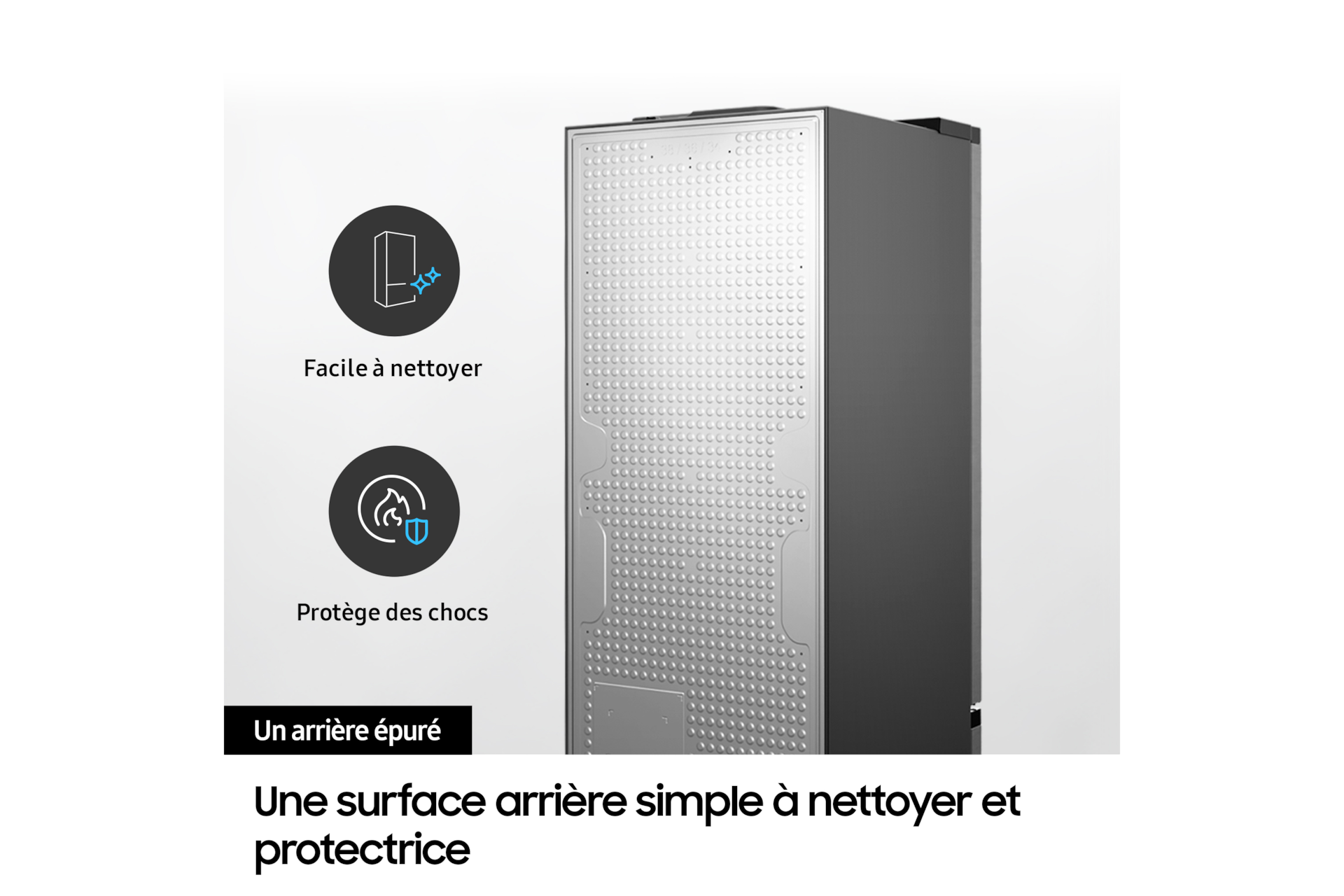 Réfrigérateur Combiné Samsung Bespoke AI - Platinum Inox-  Connecté - 387L - Classe A -RB38C7B6AS9 Silver