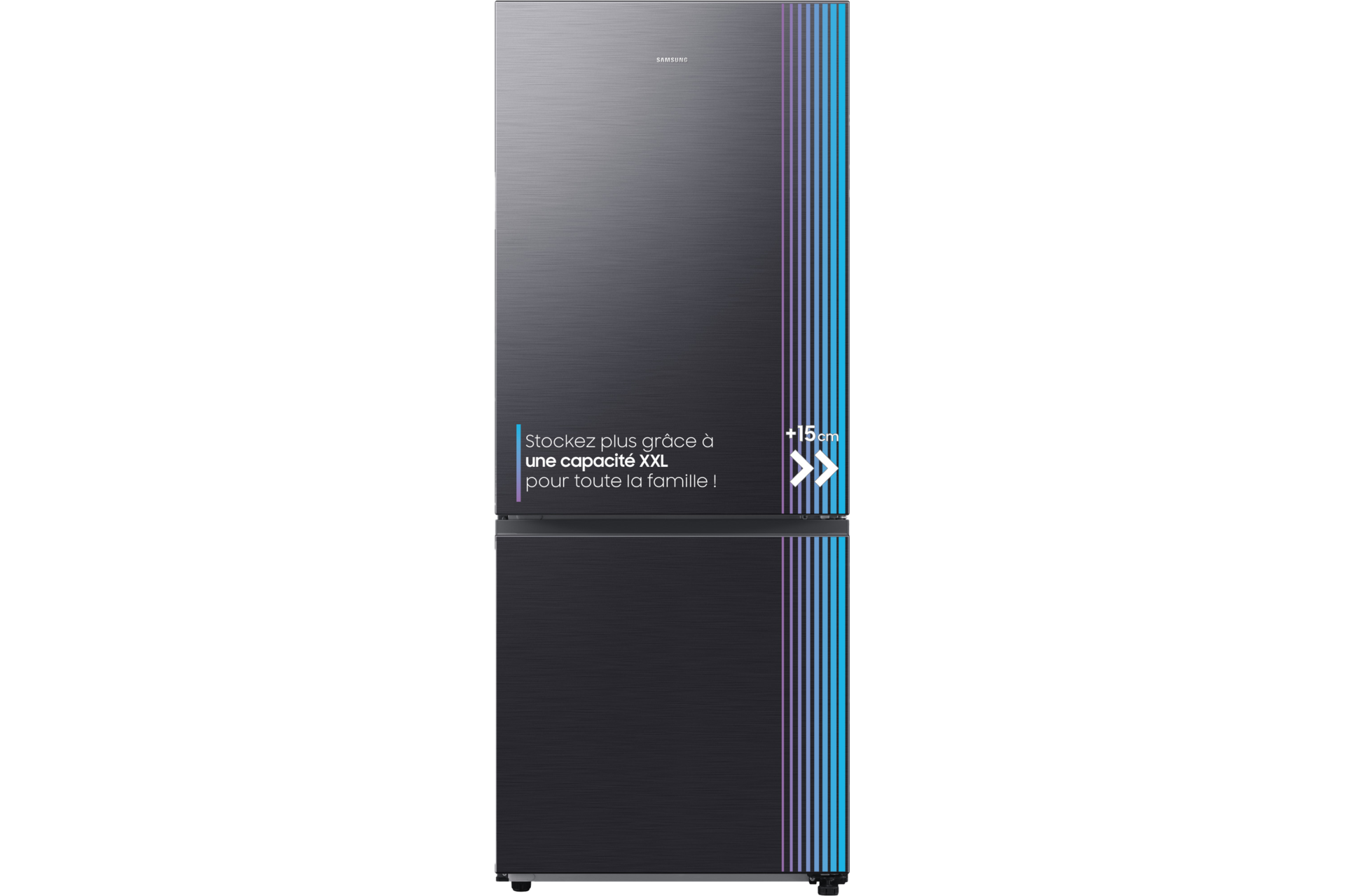 Réfrigérateur Combiné Samsung Bespoke AI - Carbone -  No Frost : élimine l'accumulation de glace - 508L - Classe E -RB50DG601EB1 Carbone