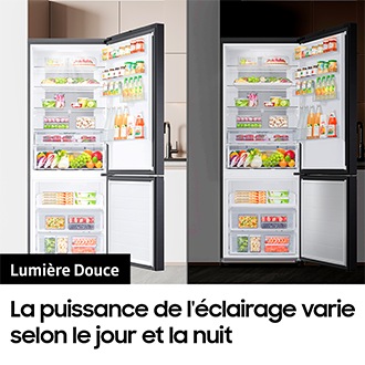 Réfrigérateur Combiné Samsung Bespoke AI - Carbone -  No Frost : élimine l'accumulation de glace - 508L - Classe E -RB50DG601EB1 Carbone