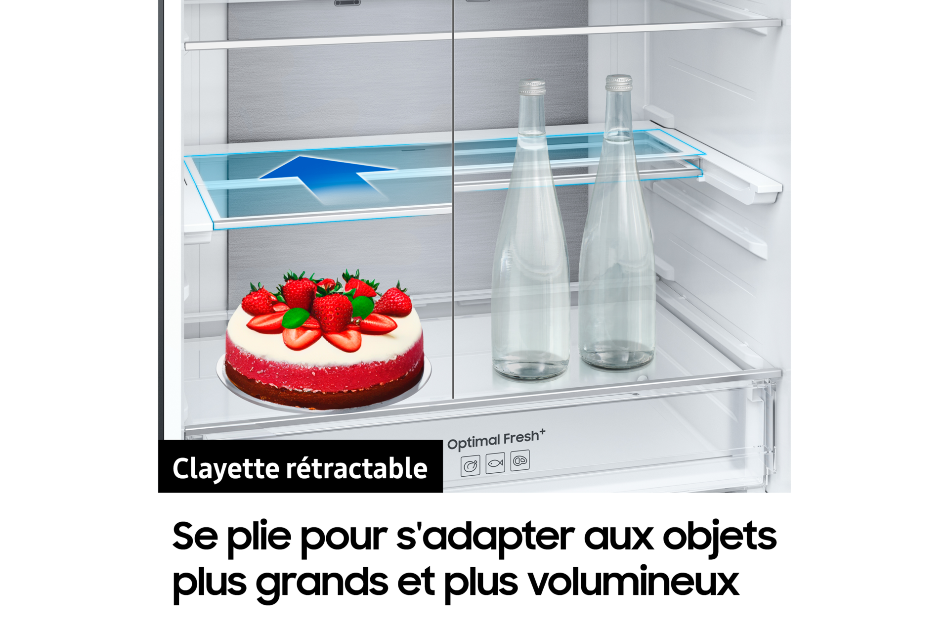 Réfrigérateur Combiné Samsung Bespoke AI - Twist Ice - 508L - Classe E -RB50DG602ES9 Platinum Inox