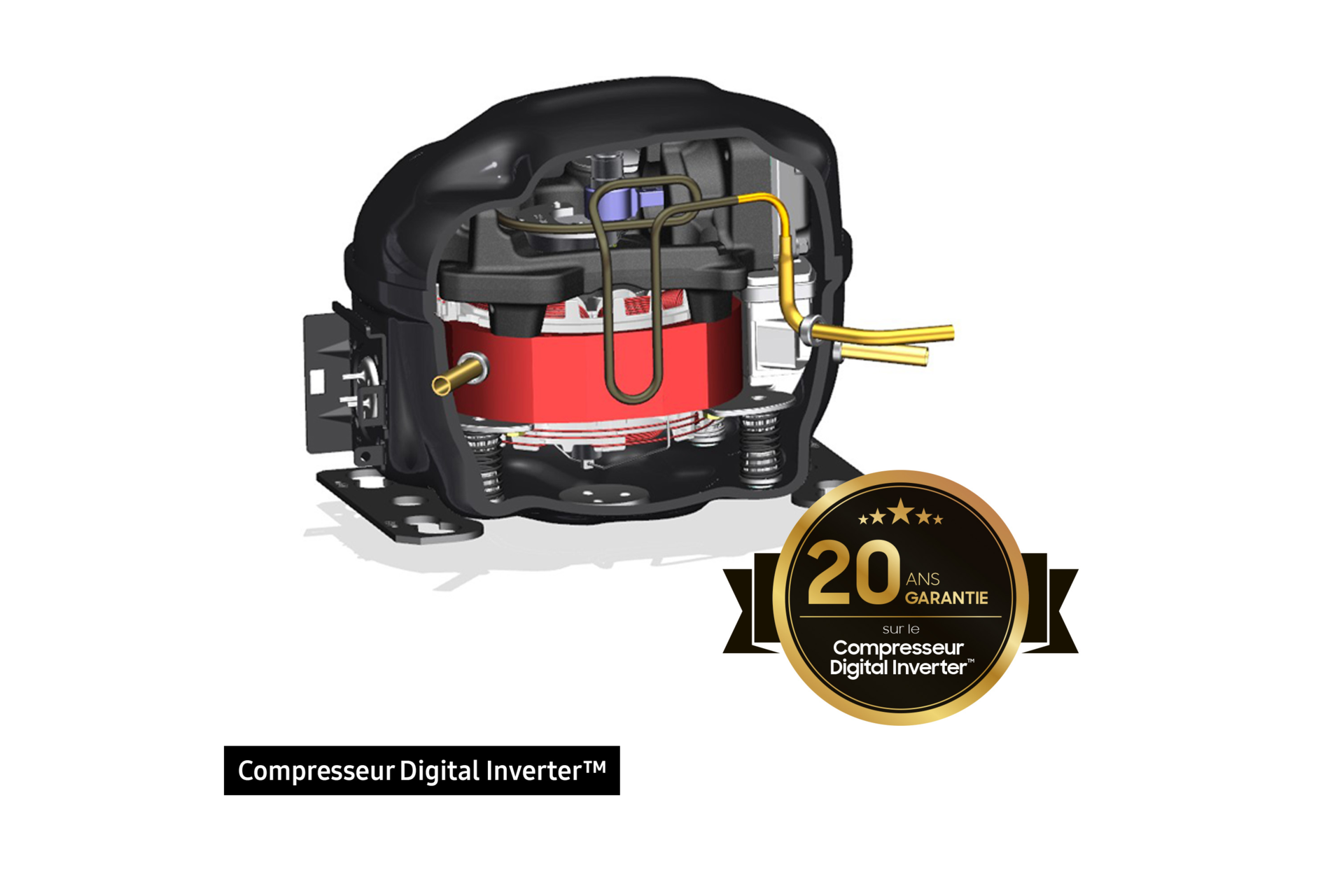 Réfrigérateur Combiné Samsung Bespoke AI - Twist Ice - 508L - Classe E -RB50DG602ES9 Platinum Inox