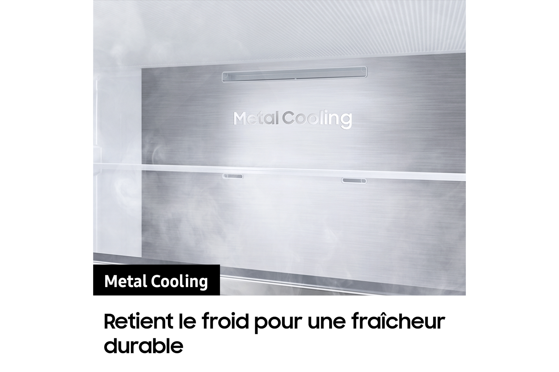 Réfrigérateur Combiné Samsung Bespoke AI - Platinum Inox-  Connecté - 538L - Classe E -RB53DG703ES9 Refined Inox