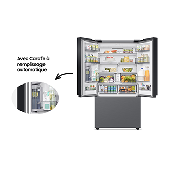 Réfrigérateur Samsung Bespoke AI Multi-portes - 674L -  Classe E -RF24BB620EB1 Carbone