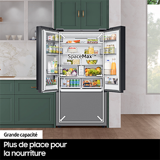 Réfrigérateur Samsung Bespoke AI Multi-portes - 674L -  Classe E -RF24BB620EB1 Carbone