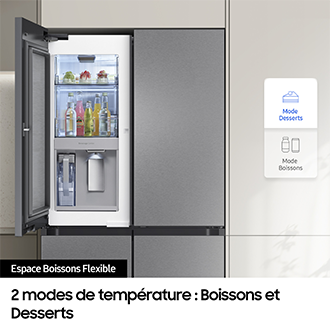 Réfrigérateur Samsung Bespoke AI - Multi-portes- Triple Cooling - 646L -  Classe E -RF65DG960ESR Silver
