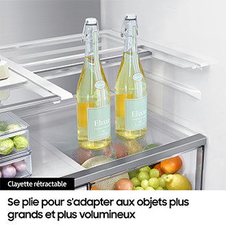 Réfrigérateur Samsung Bespoke AI - Multi-portes- Triple Cooling - 646L -  Classe E -RF65DG960ESR Silver