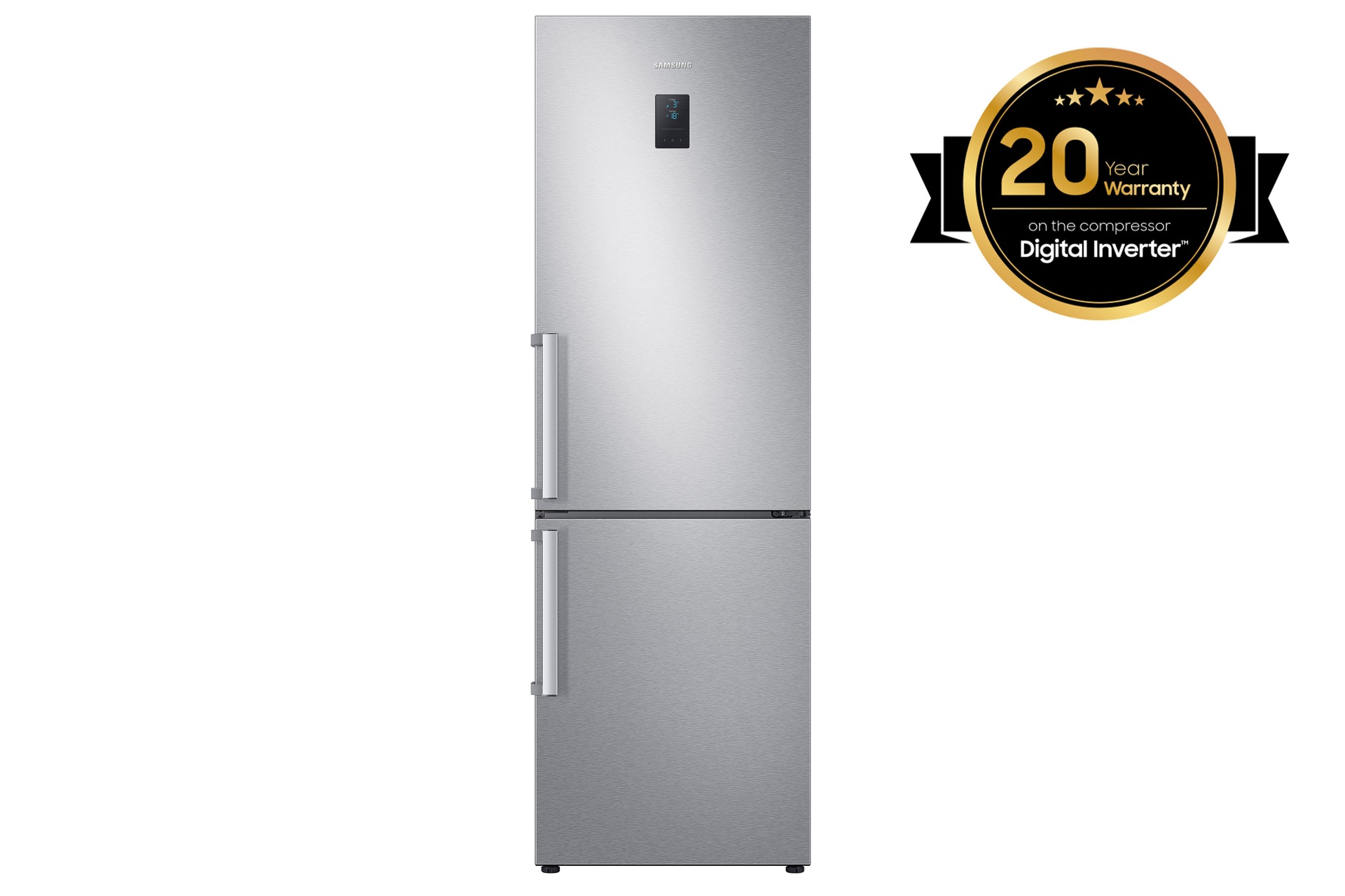 Samsung - réfrigérateur combiné 60cm 344l nofrost gris rl34t660esa