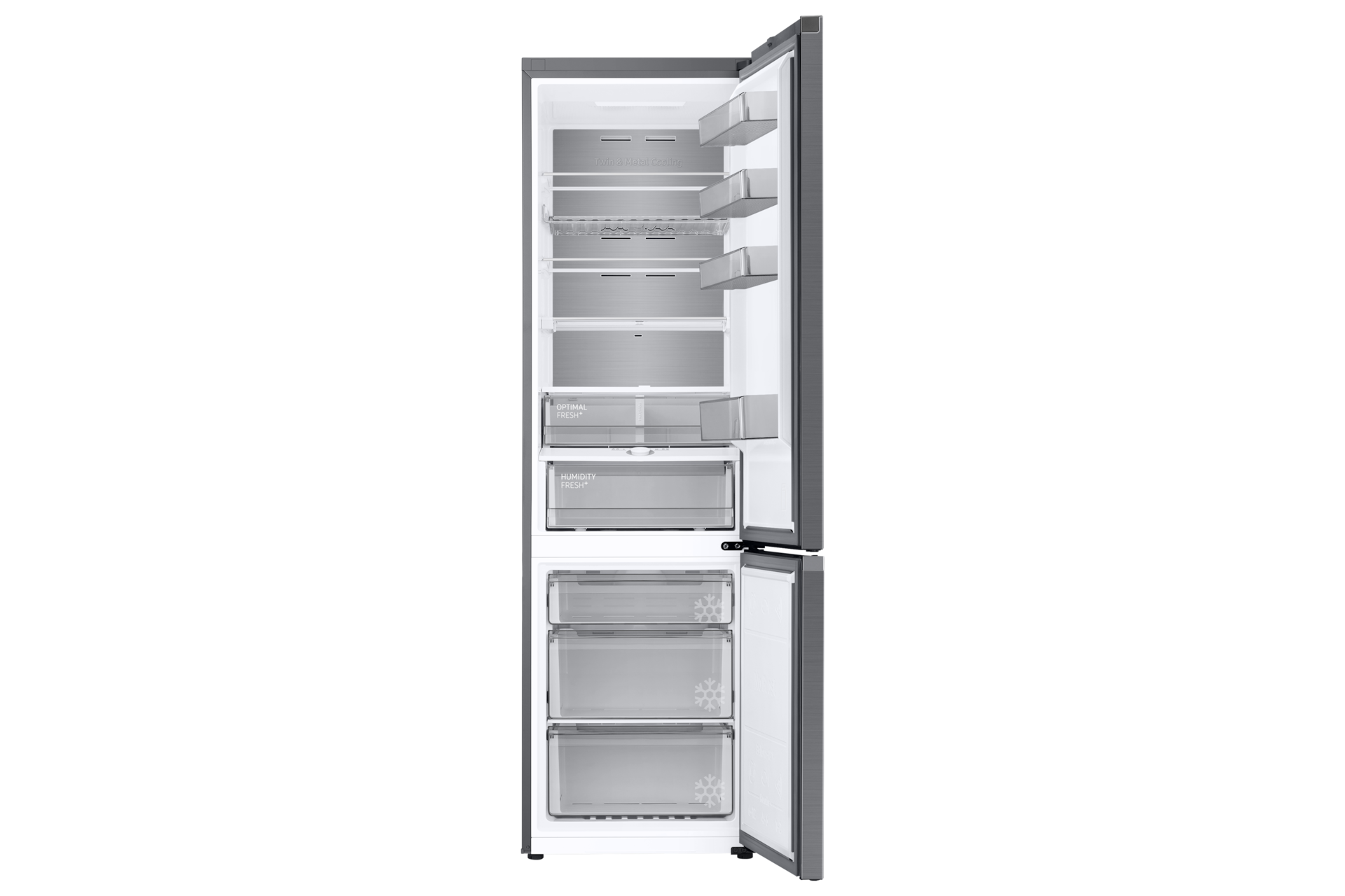 Réfrigérateur Combiné Twin Cooling 387L Front-Open Silver 