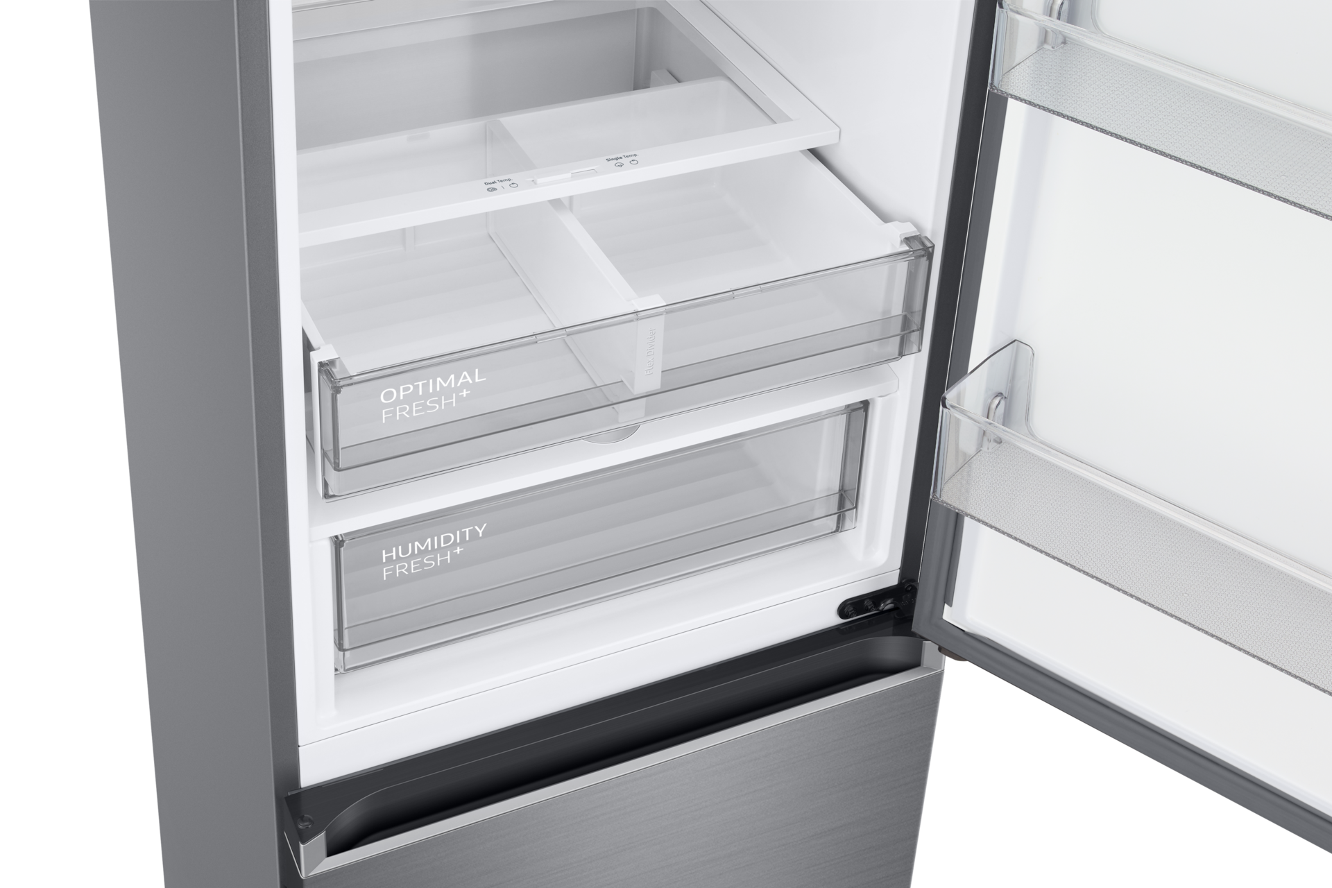 Réfrigérateur Combiné Twin Cooling 387L Detail-Tempt-Zone1 Silver 