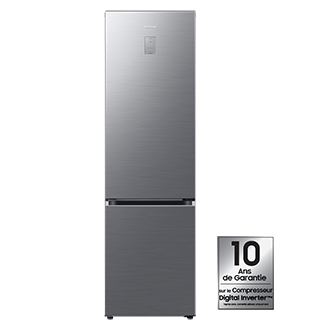 Réfrigérateur Combiné Twin Cooling 387L Inox anti-trace