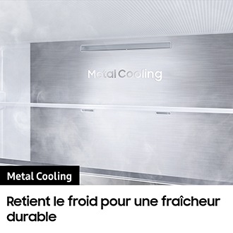 Bespoke AI Réfrigérateur Combiné Twin Cooling 387L Inox anti-trace