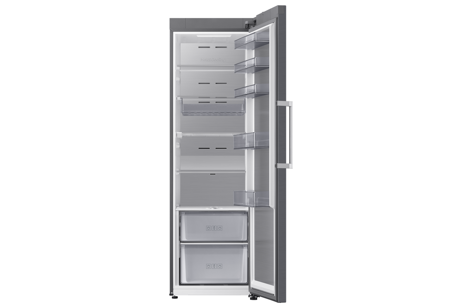 Bespoke AI Réfrigérateur 1 Porte Space Max 387L Front-Open Silver 