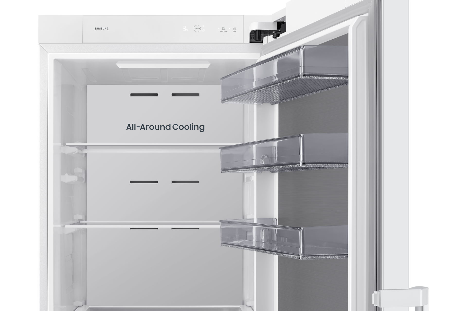 Bespoke AI Réfrigérateur 1 Porte Space Max 387L Detail-White-Duct White 