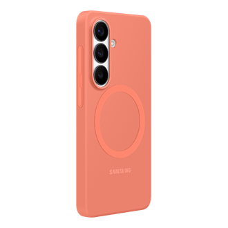Coque en silicone magnétique Samsung Galaxy S26 vue de dos côté gauche