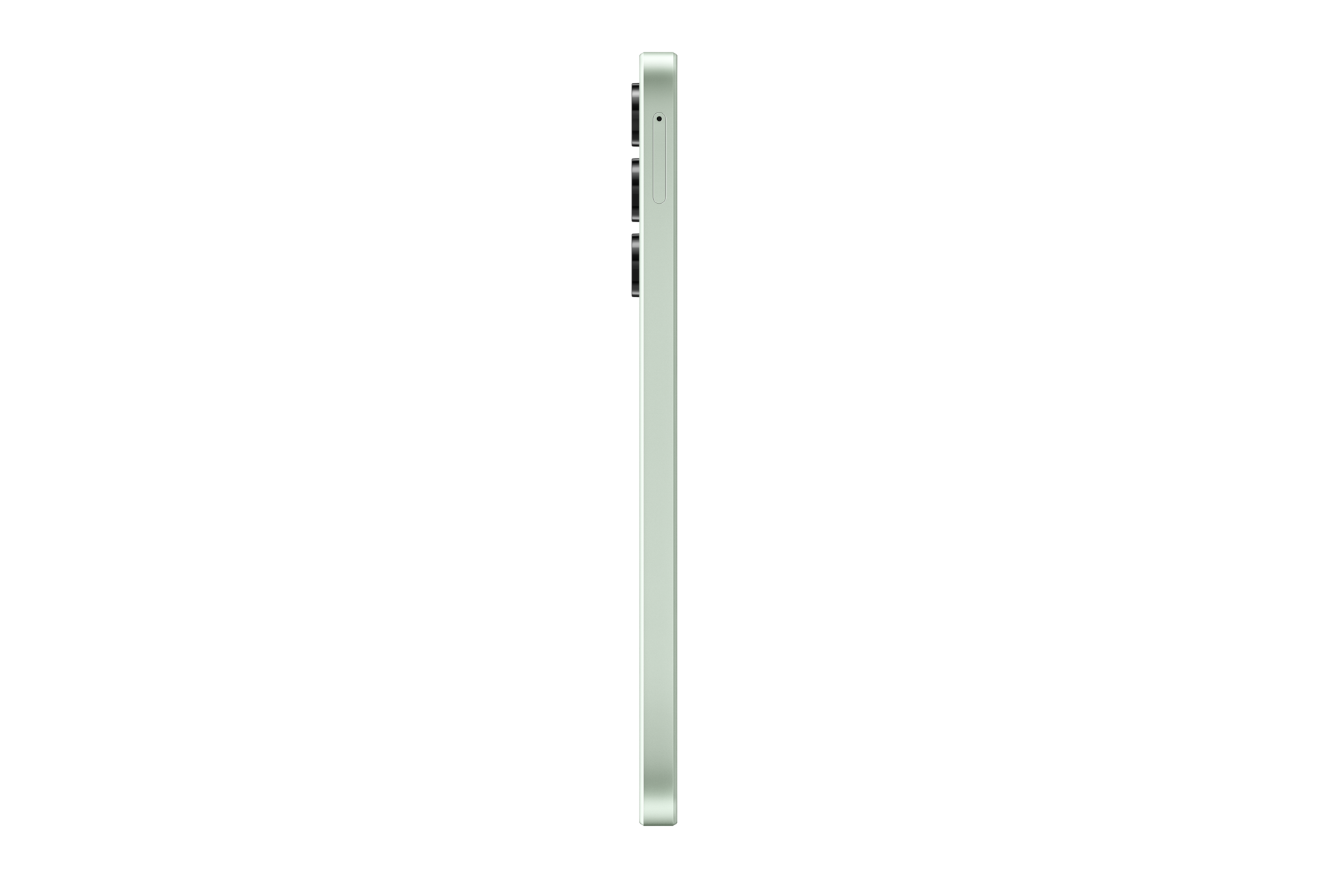 Smartphone Samsung Galaxy A16 couleur vert deau vue profil gauche