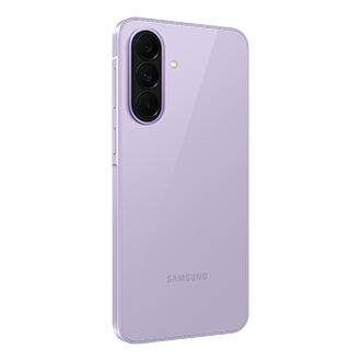 Smartphone Samsung Galaxy A37 couleur Lavande vue de dos côté gauche