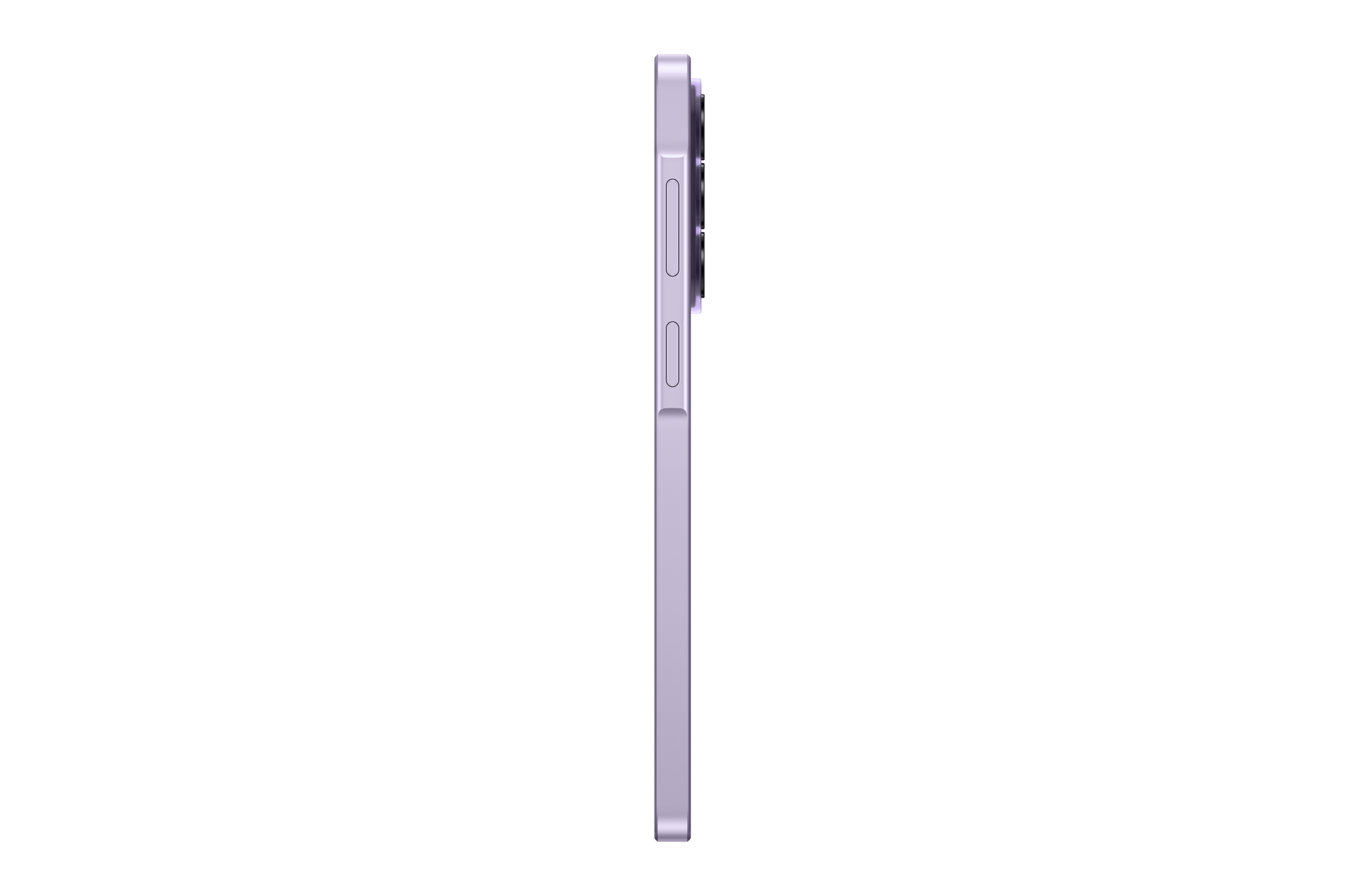 Smartphone Samsung Galaxy A37 couleur Lavande vue de face profil droit