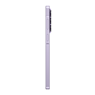 Smartphone Samsung Galaxy A37 couleur Lavande vue de face profil droit