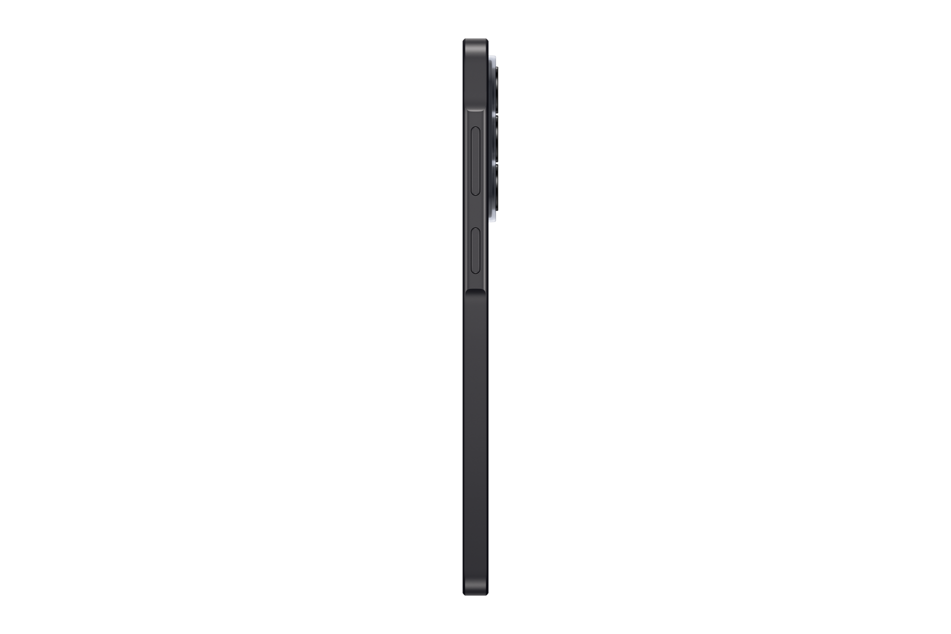 Smartphone Samsung Galaxy A37 couleur Graphite vue de face profil droit
