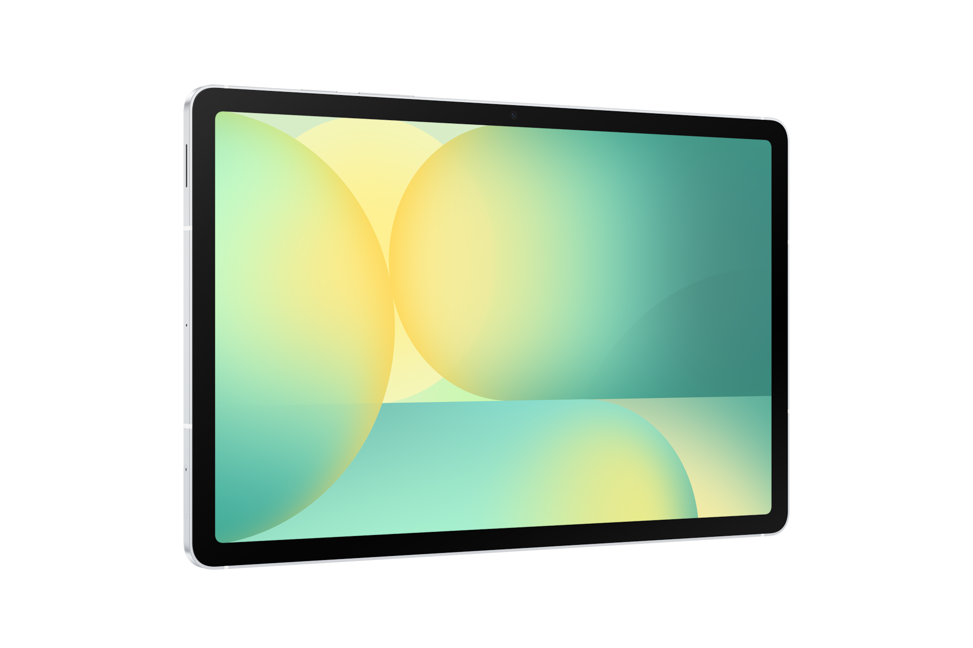 Face gauche de la Samsung Galaxy Tab S10 FE WiFi Argent