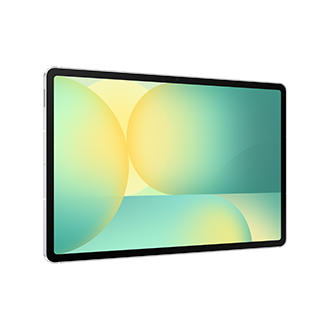 Face gauche de la Samsung Galaxy Tab S10 FE+ WiFi Argent