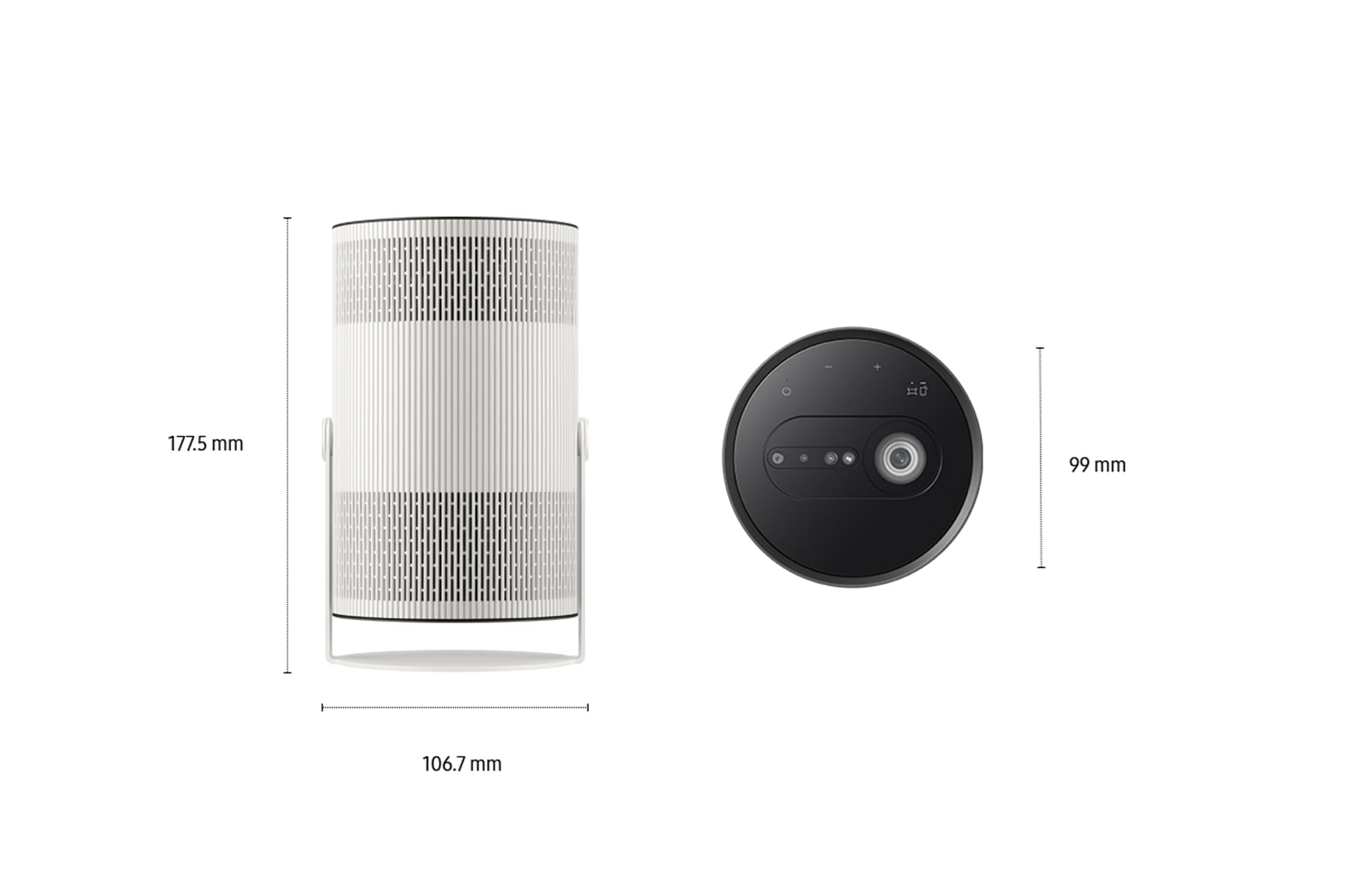 Vidéoprojecteur nomade The Freestyle+ L-Pers-Tilted2 Ceramic White 