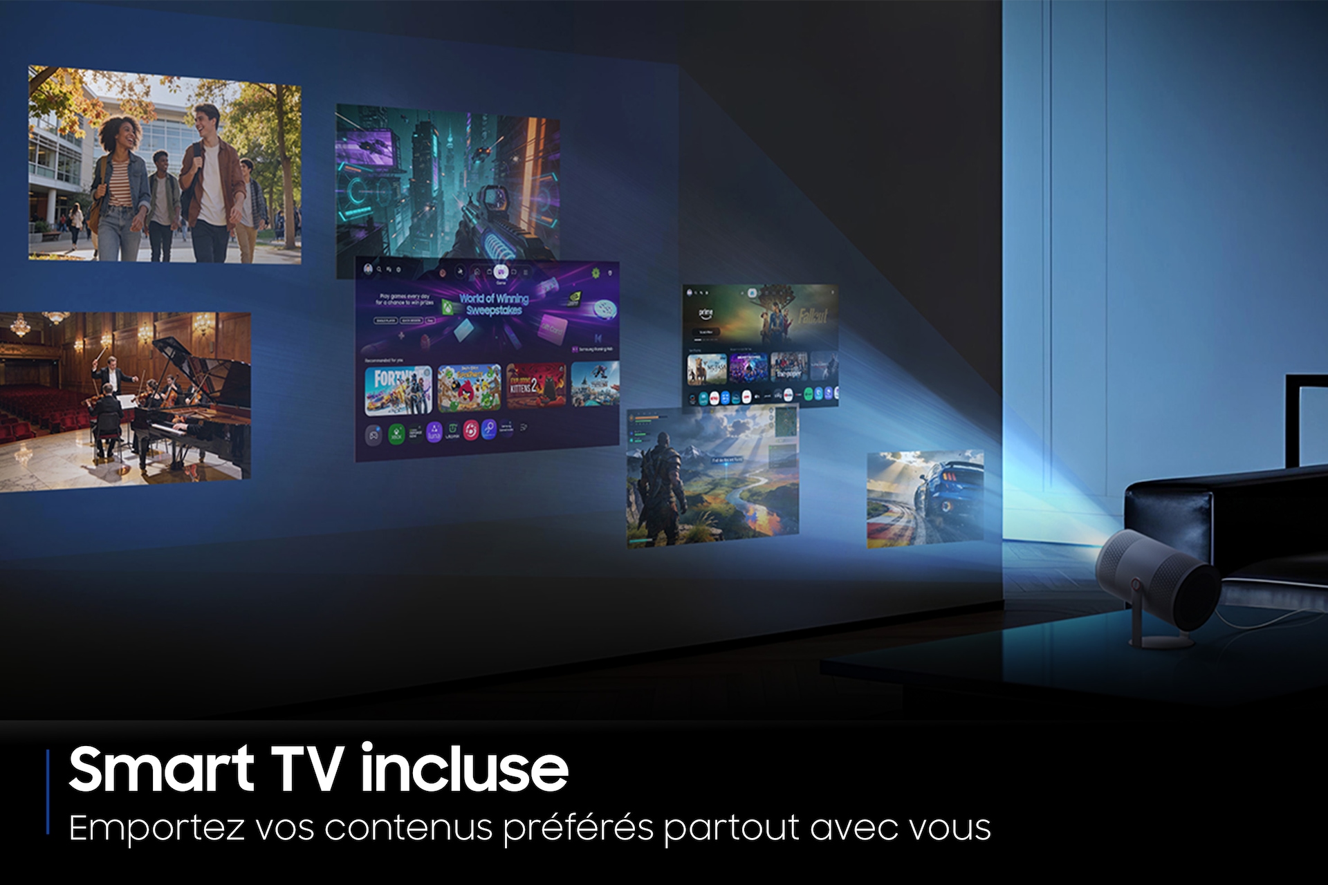 Vidéoprojecteur nomade The Freestyle+ Blanc