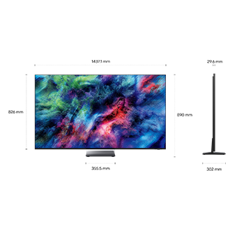 65" Micro RGB R95H 4K Samsung Vision AI Smart TV sans reflet (2026) Black