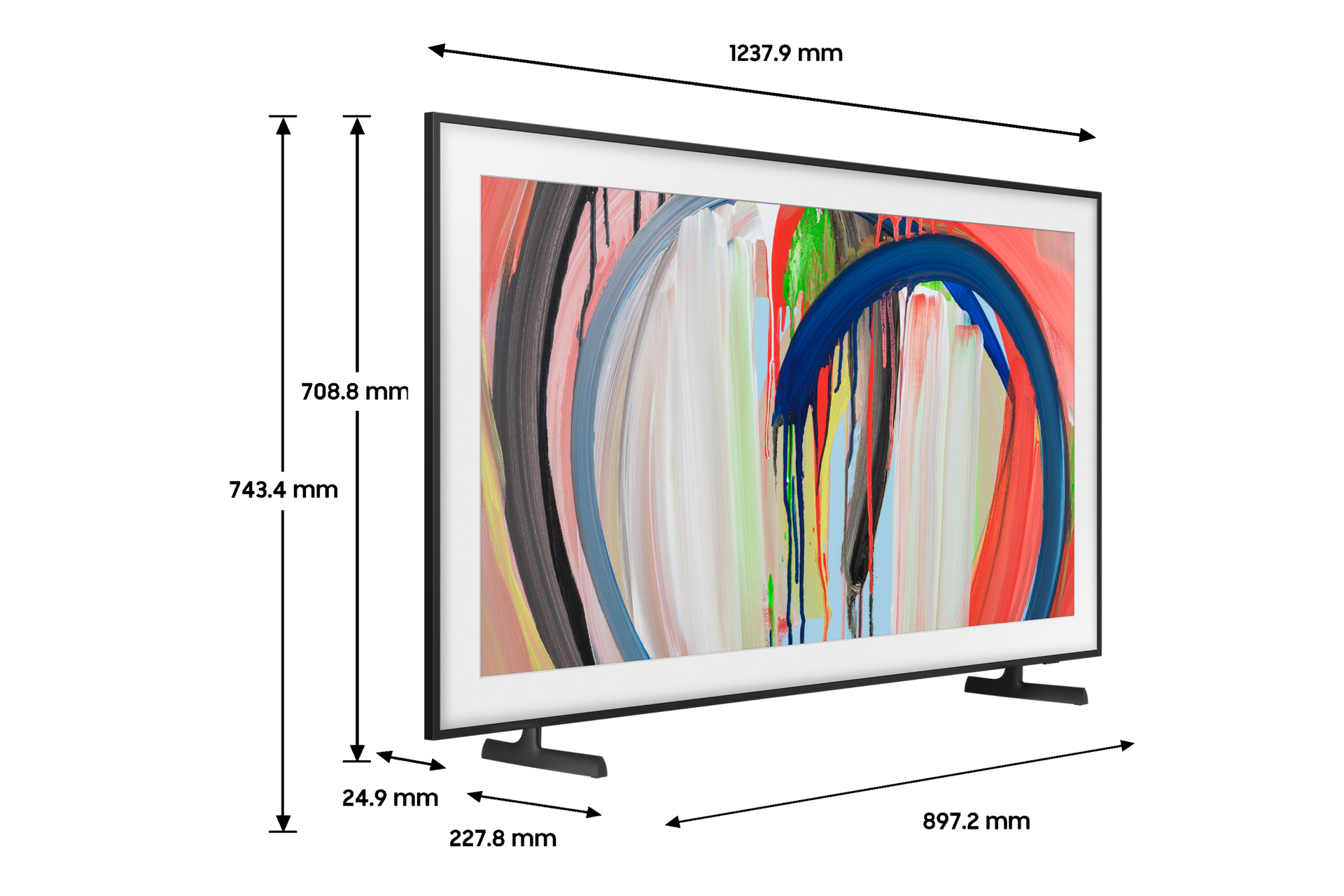 TV The Frame 55'' QLED 2026 Front2 Black Art Mode,Glare Free with QLED