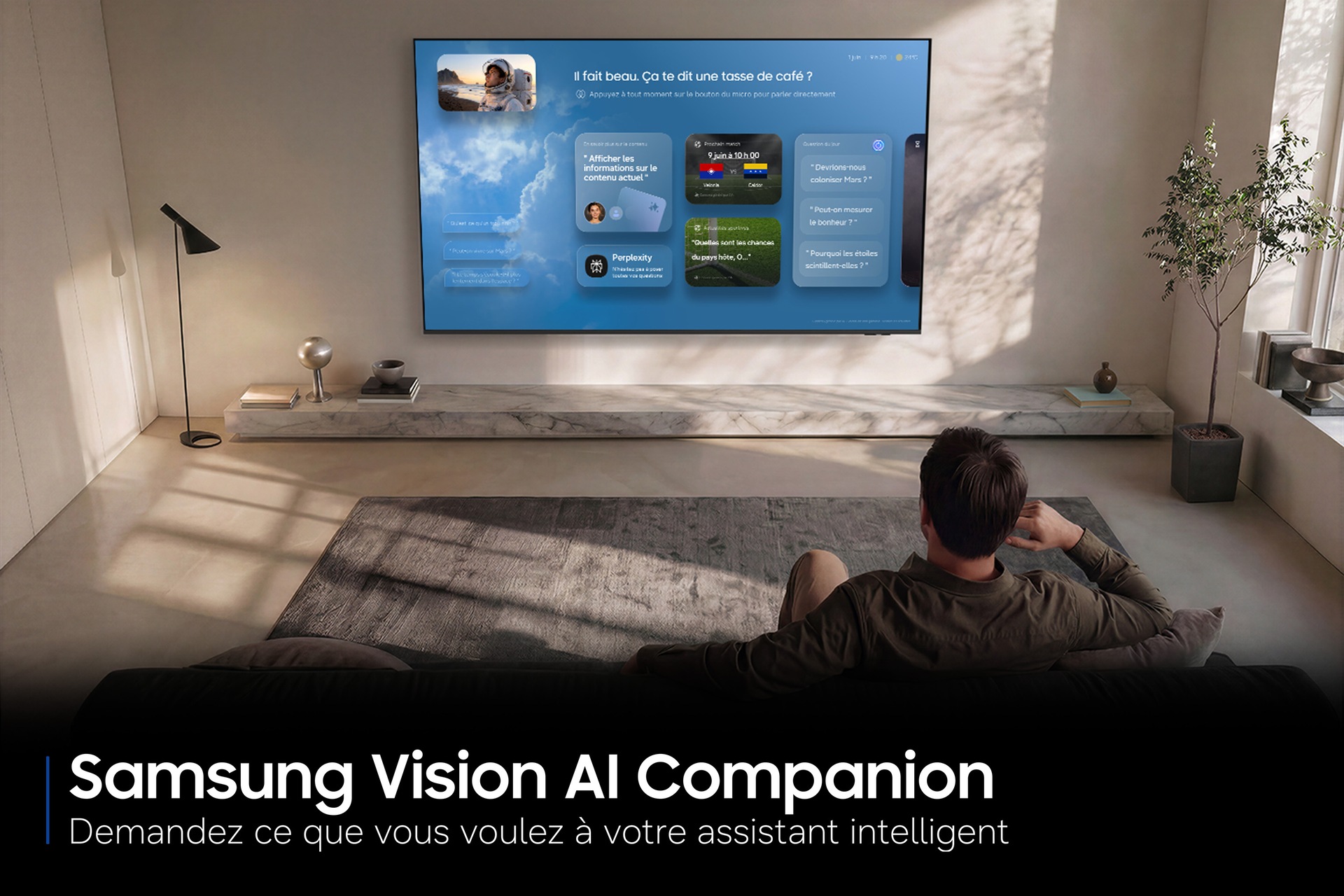 65" OLED S99H 4K Samsung Vision AI Smart TV (2026) Sans Reflet Silver