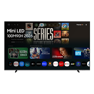 100" Mini LED M90H 4K Samsung Vision AI Smart TV (2026) Front Titanium Black 