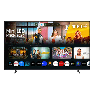 65" Mini LED M80H 4K Samsung Vision AI Smart TV (2026) Front Titanium Black 