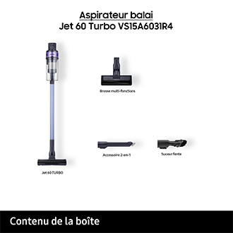 Jet 60 Turbo Aspirateur balai 1 brosse Violet 150 AW Violet