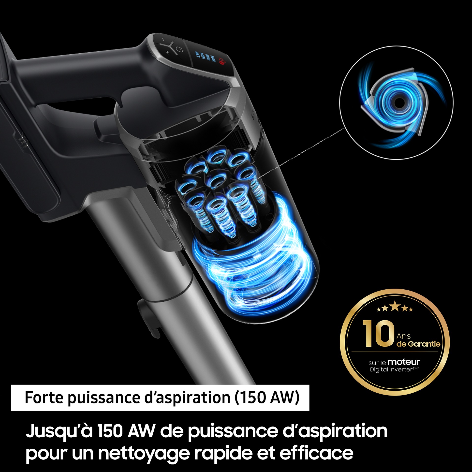 Jet 60 Turbo Aspirateur balai 1 brosse Violet 150 AW Violet