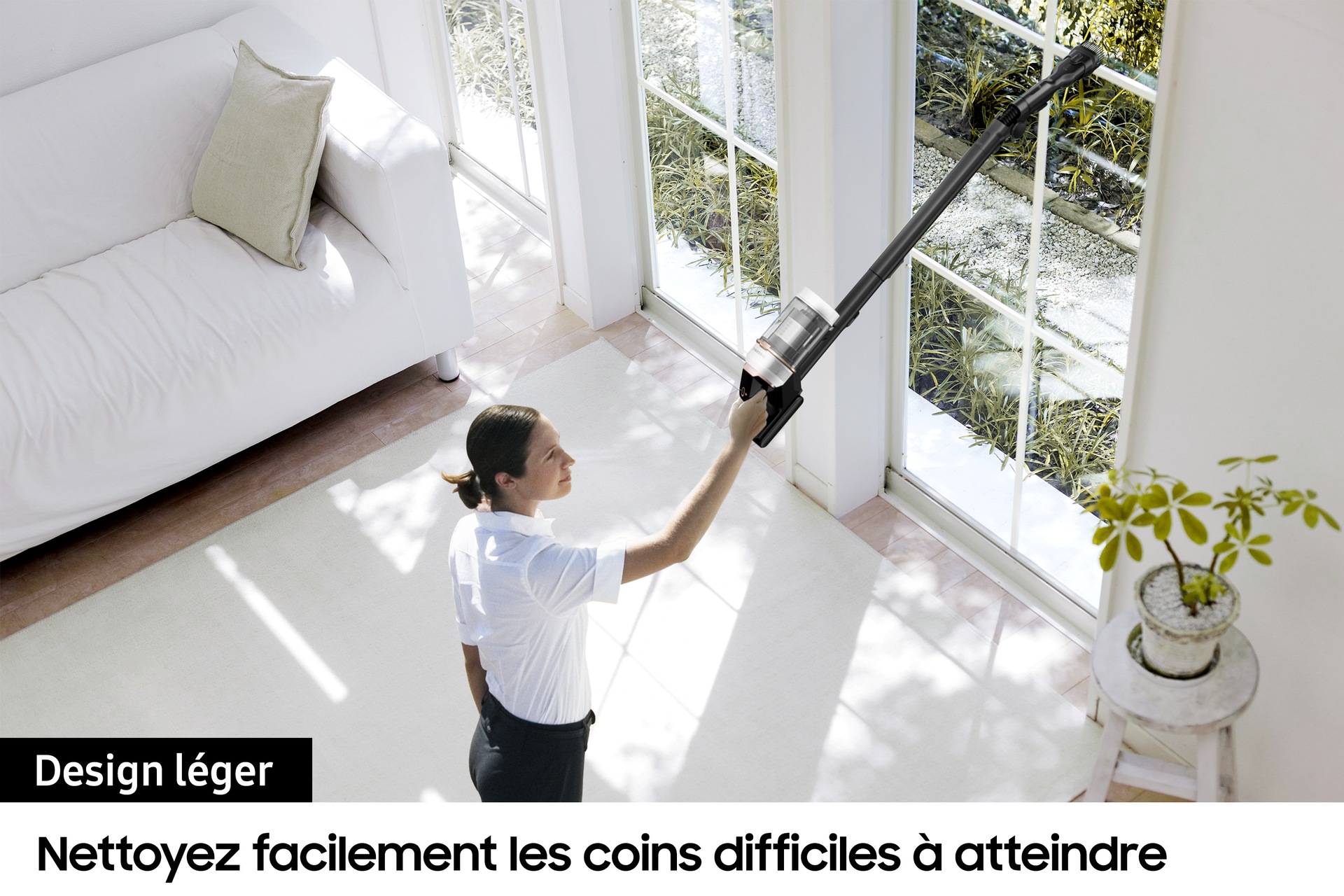 Jet 75E Turbo Aspirateur balai 1 brosse Menthe 200 AW Design Noir / Filtre Menthe