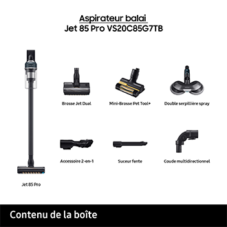 Jet 85 Pro Aspirateur balai 3 brosses Bleu 210 AW Bleu