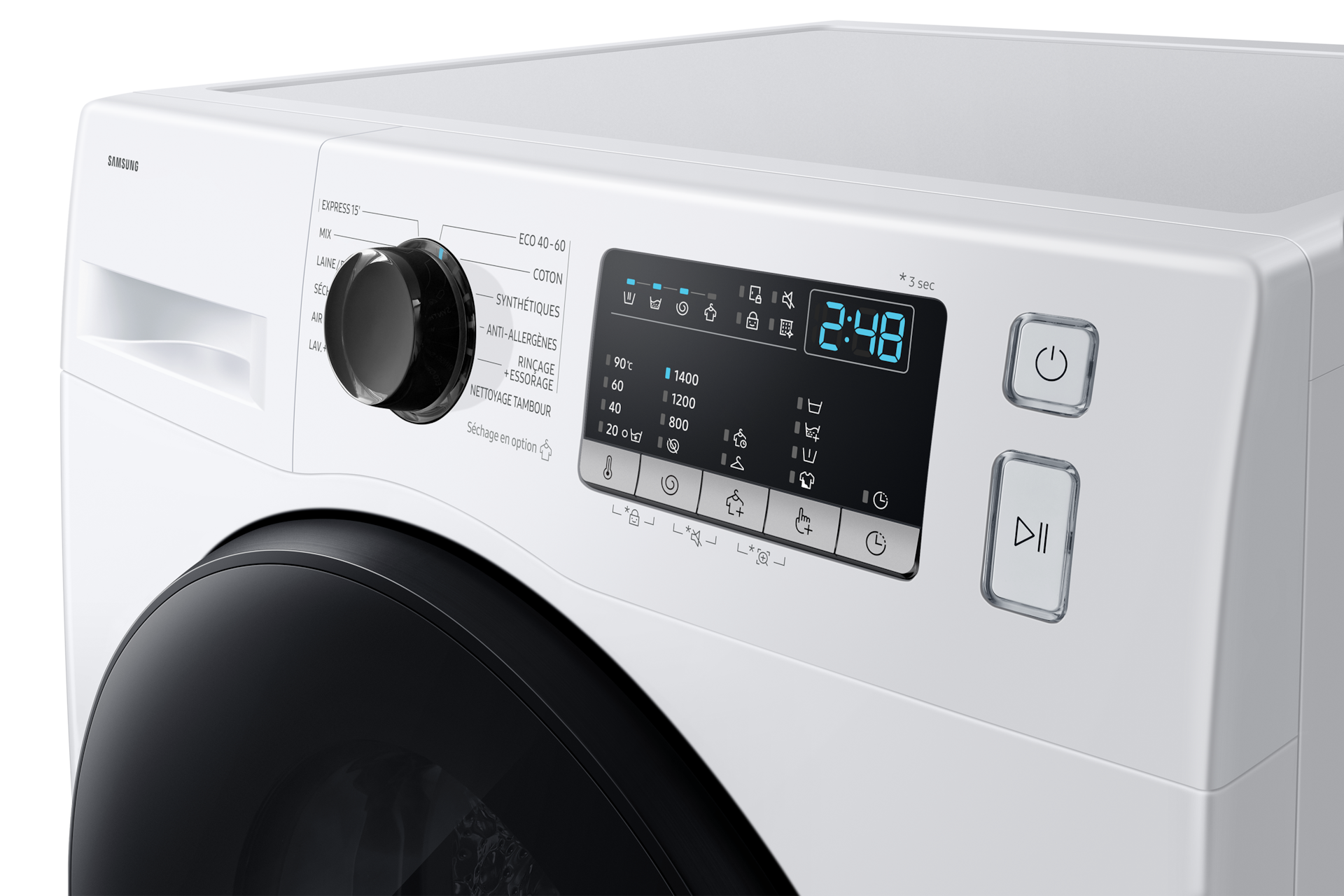 Lave-linge séchant (Combo) AI Ecobubble 8kg + 6kg  Panel-Control1 White 