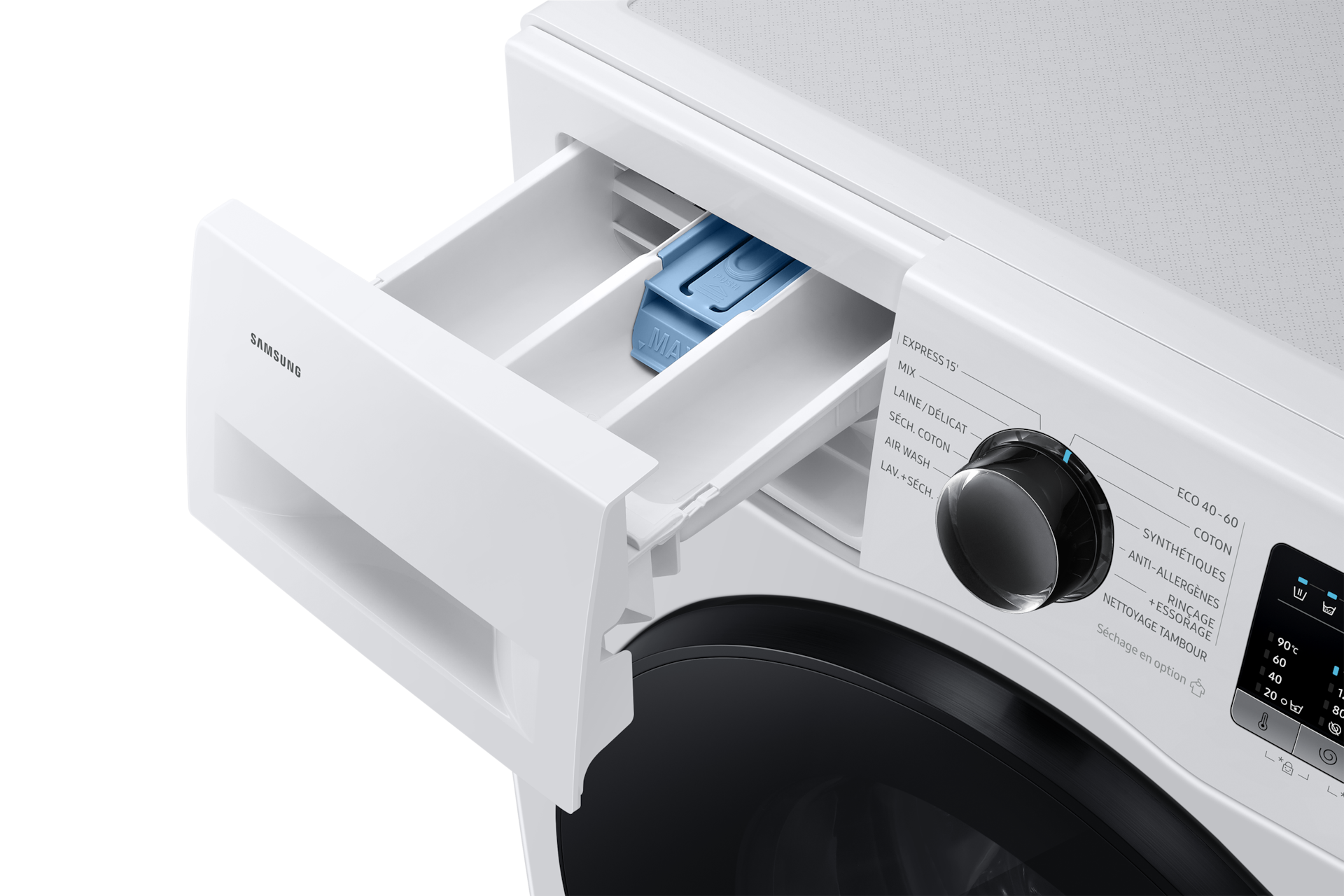 Lave-linge séchant (Combo) AI Ecobubble 8kg + 6kg  Detail White 