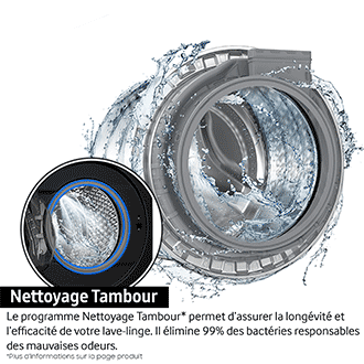 Lave-linge séchant (Combo) AI Ecobubble 8kg + 6kg  Blanc