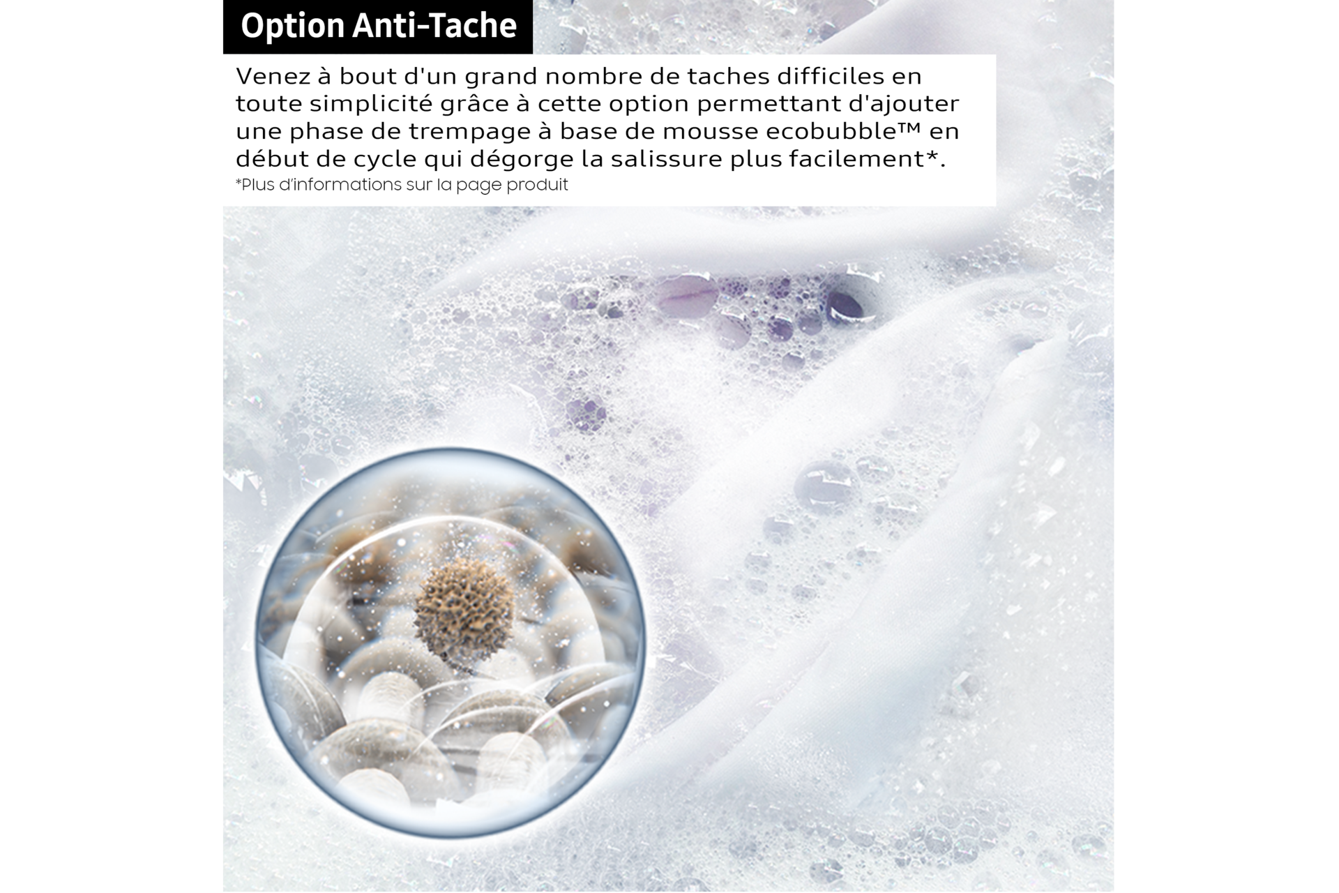 Lave-linge séchant EcoBubble 9kg + 6kg Blanc