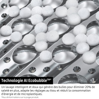 Lave-linge séchant EcoBubble 9 kg + 6 kg Blanc