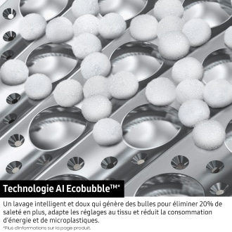 Lave-linge séchant EcoBubble 9kg + 6kg Blanc