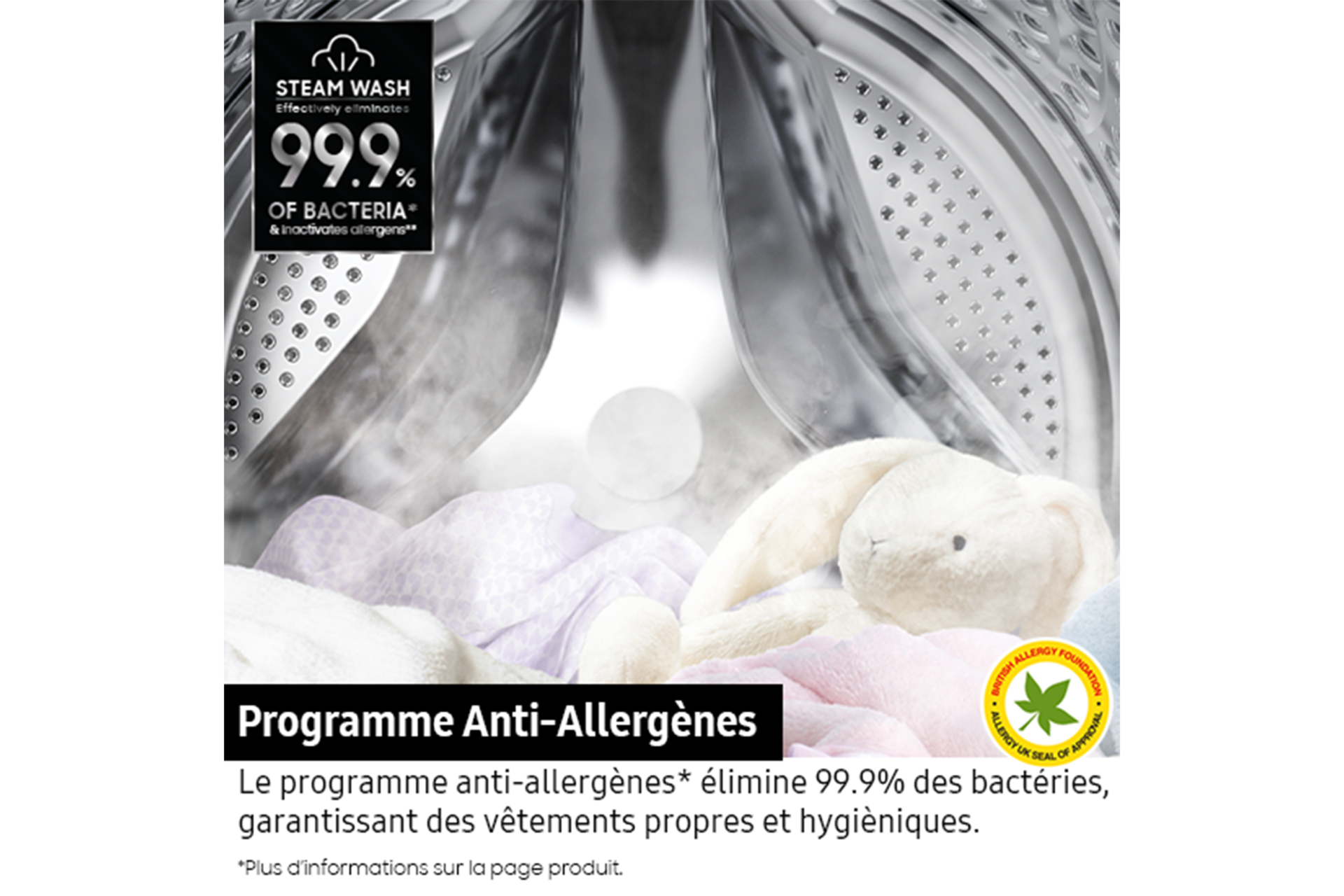 Lave-linge Ecobubble 8kg Blanc