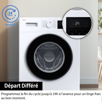 Lave-linge Nettoyage Vapeur 8kg Blanc