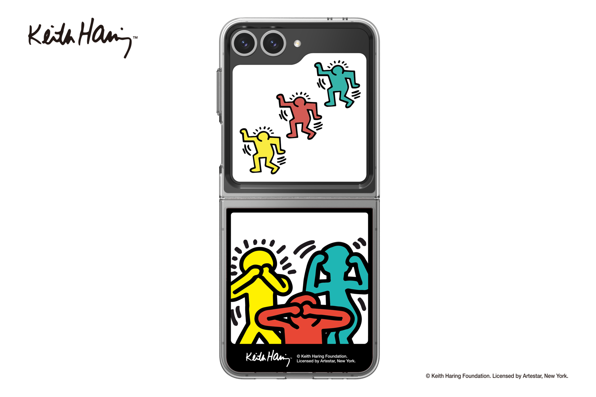 Samsung Keith Haring Flipsuit Card για Galaxy Z Flip6 - Yellow