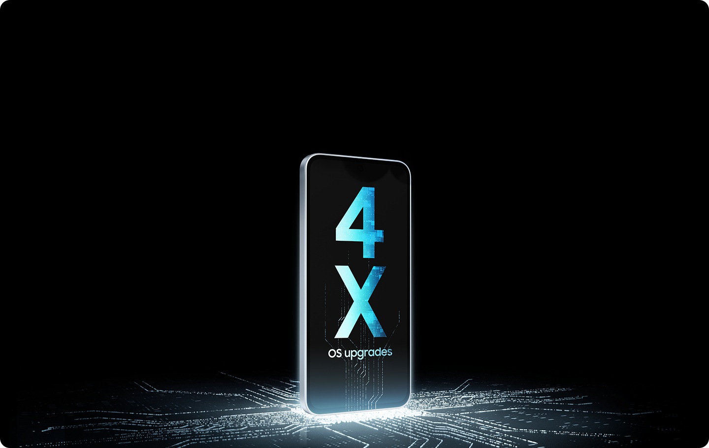 A Galaxy A35 5G screen displaying a 'Software update' page. Floating above the screen are two icons, software update and security update symbols.